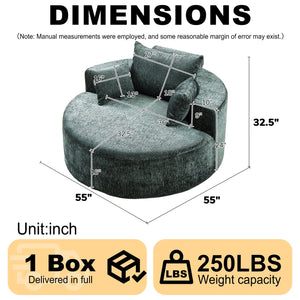 English Elm 55'l Chenille Sleeper Chair Spring Filled Plush Seat for Bedroom or Lounge W834P411071