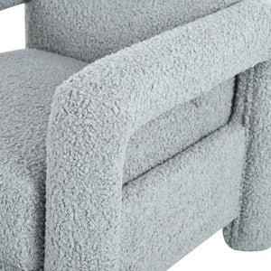 English Elm Christopher Knight Home® - 31.25" Push Back Recliner Plush Teddy Fleece Upholstered Armchair with Foam & Pocket Springs Comfort 90–120–150° Adjustments LIGHT GREY N763P212864R