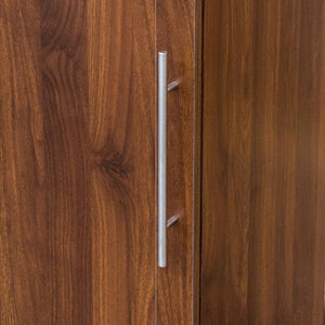 English Elm Kitchen Pantry Cabinet Walnut Tall Freestanding Storage with Shelves and Doors W331P426747