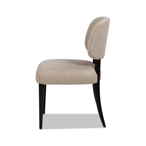 English Elm Jennifer Taylor Home - Harriet Split Back Upholstered Dining Side Chair Set of 2 in Merino Gray Wool Blend with Espresso Legs B2719P269266