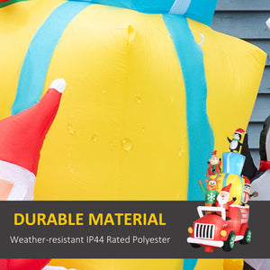 English Elm Christmas Inflatable Santa Six Foot Yard Decor with Rotating Multicolor Light Show T3971P414213