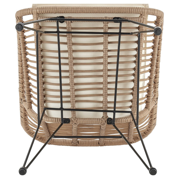 English Elm Antibes 3-Piece Outdoor Conversation Set In Tan & Cream – Stylish, Comfortable & Versatile Design B365P398236