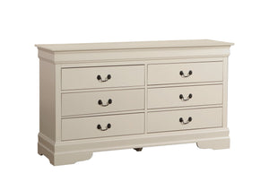 English Elm Louis Louis Phillipe G3160-BC 4 Drawer Chest with Carved Bases Curved Mouldings and Durable Drawers Beige 37 L x 62 W x 20 H B078108224