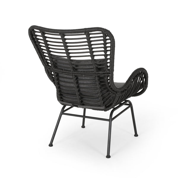 English Elm Tapscott All-weather Rattan Outdoor Accent Chairs Set of 2 with Cushions 65044.00GRY