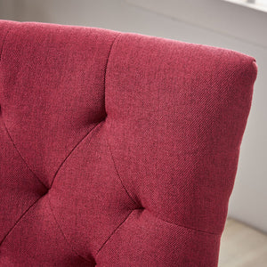 English Elm Christopher Knight Home® - Cheney Dining Chair Set Of 2 - Elegant Red Upholstered Tufted Chairs For Modern Dining Spaces 54181.00FDRED