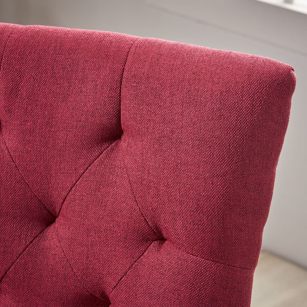 English Elm Christopher Knight Home® - Cheney Dining Chair Set Of 2 - Elegant Red Upholstered Tufted Chairs For Modern Dining Spaces 54181.00FDRED