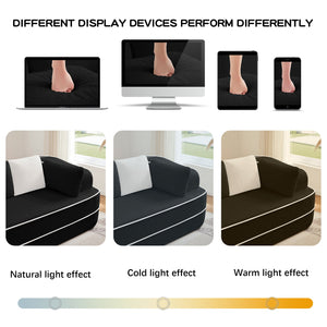 English Elm 106" Teddy Fabric Sofa - Plush L-Shaped Chaise, No Assembly, High-Density Comfort For Modern Living Rooms W714S01426