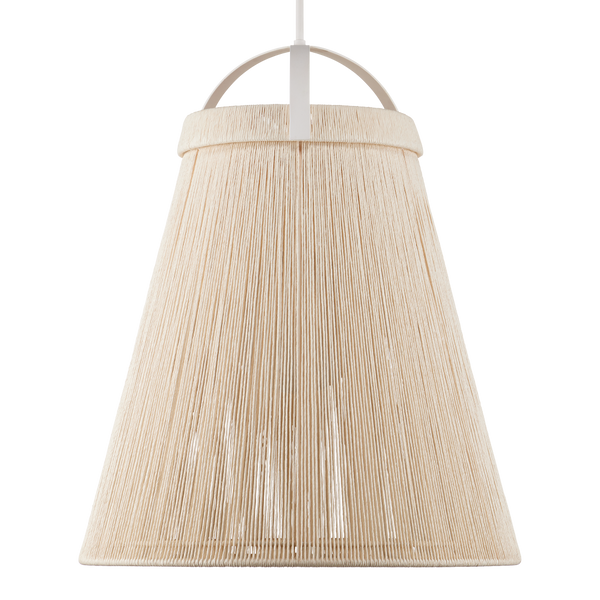 Parnell Pendant Light - Elegant Modern Design with Kraft Paper Twine and Frosted Glass Glow
