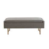 Madison Park Heath Modern/Contemporary Soft Close Storage Accent Bench MP105-0806 Grey