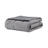 Madison Park Parker Casual Oversized Plush Down Alternative Filled Throw BASI50-0426 Grey