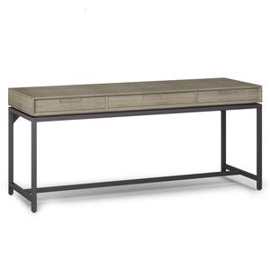 English Elm Banting Mid-Century Modern Desk - Stylish Distressed Grey Finish With Ample Storage & Space B136P158459