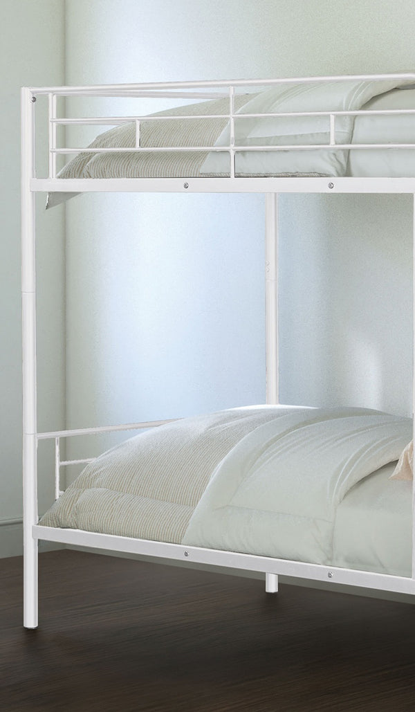 English Elm Twin Arch Slat Bunk Bed with Patented Insert & Lock Joint System — Sturdy Transitional Style, Space-Saving Design White 14 L x 80 W x 7 H B2741P348887