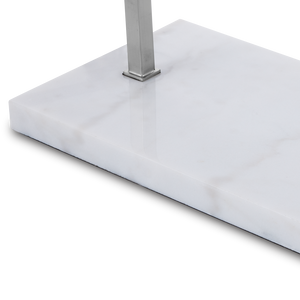 Cloister Modern Nickel Floor Lamp with White Linen Shade - Contemporary Arc Design for Stylish Spaces