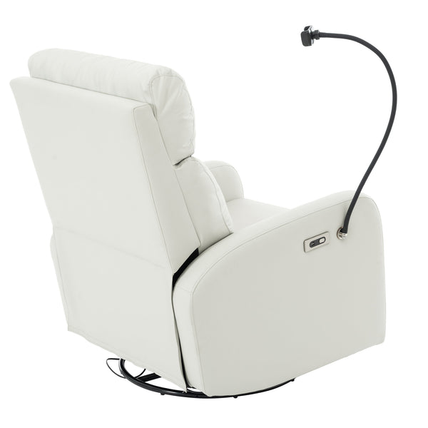English Elm 270° Power Swivel Rocker Recliner Chair - Electric Glider With Usb Ports For Ultimate Comfort & Style W1028S00028