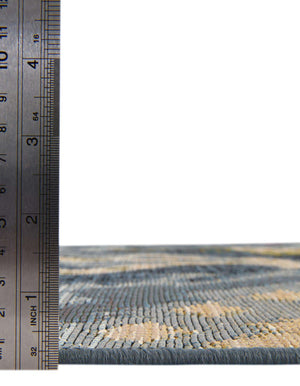 Unique Loom Outdoor Modern Union Machine Made Geometric Rug Blue, Navy Blue/Ivory/Gray/Green 2' 7" x 12' 0"