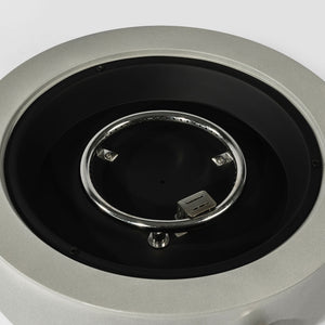 English Elm 24" Propane Fire Pit Bowl 50,000 BTU with Pulse Ignition, Stainless Steel Burner, Lava Rocks, Grey W853P193938