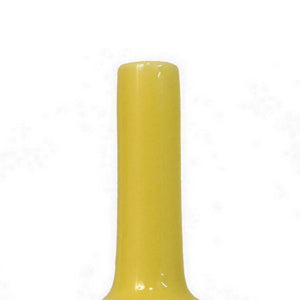 English Elm Remi Tall Ceramic Vase with Floral Motifs Yellow Glazed Narrow Neck 16 Inch B056P416951