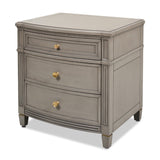 Merino White Wood Accent End Table with 3 Drawers - Stylish & Functional