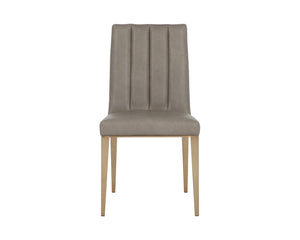 Sunpan WILBUR Dining Chair - Stylish Ivanhoe Mineral Faux Leather with Durable Stainless Steel Legs & Comfort 112519