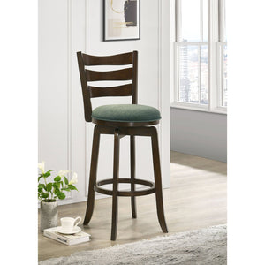 English Elm Fenster Hunter Green Swivel Bar Chair - Classic Pub Style, 360° Comfort & Rich Dark Cherry Finish B062P299940
