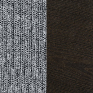 English Elm Joy Counter Height Bar Stool Set of 2 — Modern Curved Back Support, Geometric Metal Footrest, Durable Frame Grey B062P299863