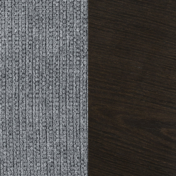 English Elm Joy Counter Height Bar Stool Set of 2 — Modern Curved Back Support, Geometric Metal Footrest, Durable Frame Grey B062P299863