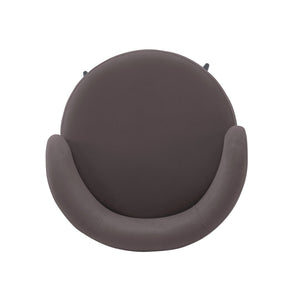 English Elm Kaya Velvet Dining Chair with Solid Elm Frame, Pleated Low Back, Gold Ring Accent, Durable 330lb Capacity Grey B365P397703