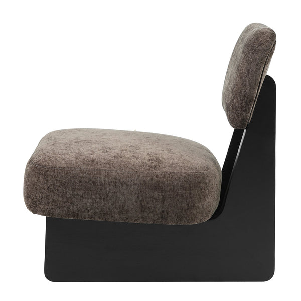 English Elm [set of 2] Beige Polyester Barrel Lounge Chairs with Black Wood Base for Living Room Black,Dark Brown N767P373046R