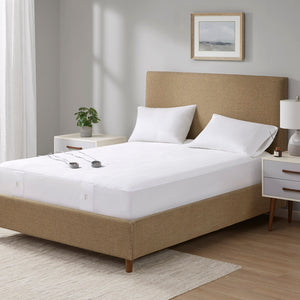 JLA Home Beautyrest - Heated mattress pad with cooling fabric and 5‑setting adjustable heat for year‑round comfy, safe sleep 80 L x 60 W x 0.8H BR55-4074