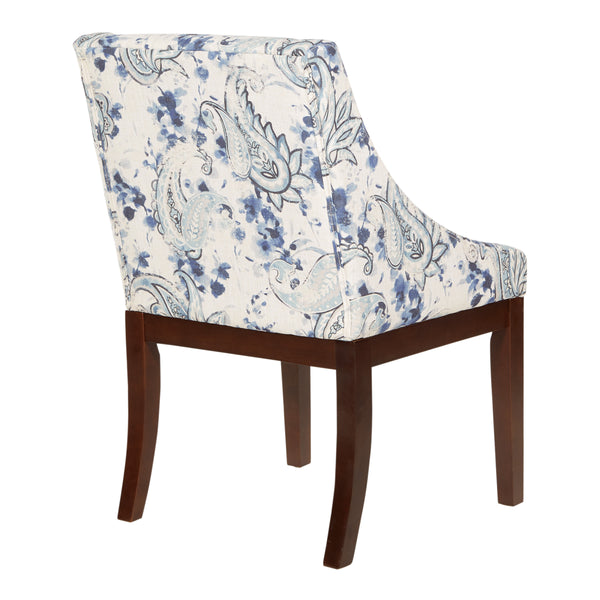 OSP Home Furnishings Monarch Dining Chair Paisley Blue