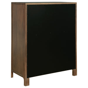 English Elm Verona Five Drawer Walnut Veneer Chest with Cedar Lined Storage for Modern Bedrooms B062P447805