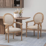 Christopher Knight Home® - Noble House - Judith French Country Wood Upholstered Dining Chair - Set of 2