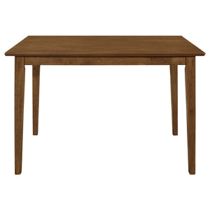 English Elm Liandra Chestnut 5-Piece Dining Set with Slat Back Chairs, Hardwood Veneer, Beige Upholstery Elegance B062P345390