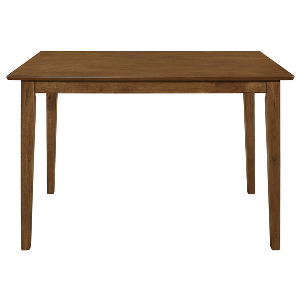 English Elm Liandra Chestnut 5-Piece Dining Set with Slat Back Chairs, Hardwood Veneer, Beige Upholstery Elegance B062P345390