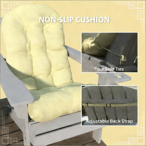 English Elm Tufted Adirondack Chair Cushion Set Uv Resistant Polyester Outdoor Patio Seating Pair T3971P443464