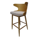 Christopher Knight Home® - Noble House - Kamryn Mid-Century Modern Upholstered Barstools (Set of 2)