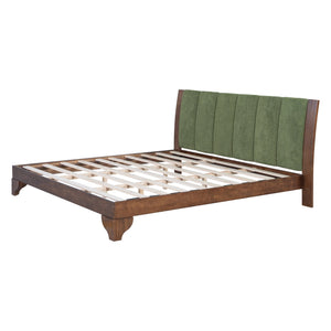 English Elm Christopher Knight Home® - Premium Pine Wood King Bed Frame - Mid-Century Modern Design With Upholstered Headboard & Unique Colors N770P345989D_N770P345990D