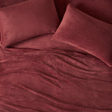 True North by Sleep Philosophy Soloft Plush Casual Micro Plush Sheet Set TN20-0584 Burgundy