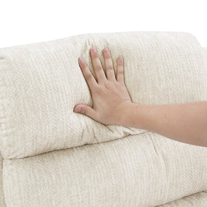 English Elm Glider Swivel Recliner with Smooth 360° Glide and Pull-Handle Recline, Microfiber Comfort, Sturdy Frame Beige 38.5 L x 34 W x 26.5 H B011P329292