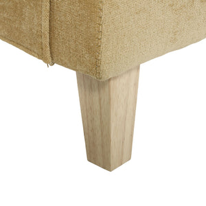 English Elm Foldable mid-century sleeper sofa bed recliner 3-in-1 convertible for small spaces with pillows and storage Mustard yellow W395P290559