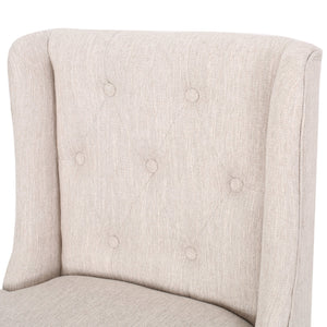 English Elm Vienna Wingback Counter Stools Set of 2 Tufted Fabric Nailhead Kitchen Bar Seating 64854.00BGE