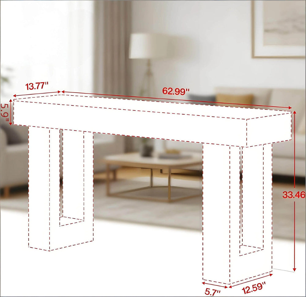 English Elm Wooden Two-tone Farmhouse Console Table Narrow Sofa Entryway Shelf Rustic Brown T3971P416229