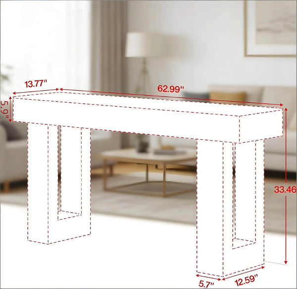 English Elm Wooden Two-tone Farmhouse Console Table Narrow Sofa Entryway Shelf Rustic Brown T3971P416229