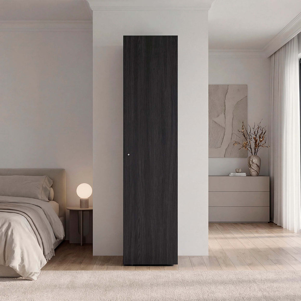 English Elm Wenge Finish Slim Four Shelf Storage Cabinet for Bedroom Hallway or Tight Spaces B062P483762