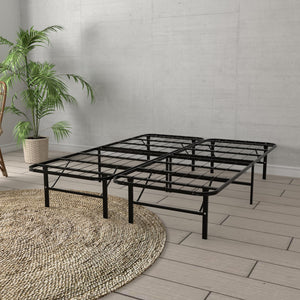 English Elm Omne Steel King Platform Foundation Heavy Duty Welded Frame with Underbed Storage B047P295938