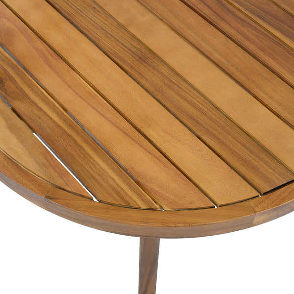 English Elm Outdoor Acacia Wood Loveseat Set with Rope Woven Panels and Matching Coffee Table Beige,Teak N768P408131T