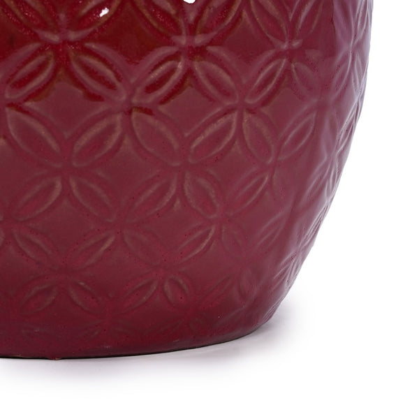 English Elm Set Of 3 Ceramic Flowerpots - Artisan Modern Planters For Garden, Patio & Windowsill Decor! W3273P321489-GIGA