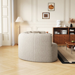 English Elm Curved Chenille Sectional Sofa Oversized Four Seat Cloud Foam Living Room Lounge W3505P355582