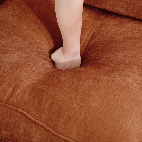 English Elm 2 Seater Sofa With Movable Ottoman And Hidden Storage - Stylish Chenille Comfort For Any Space W3041S00203