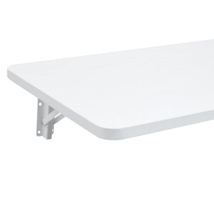 English Elm Wall Mounted Fold Down Wooden Desk Space Saving Floating Surface for Any Room W3875P434770